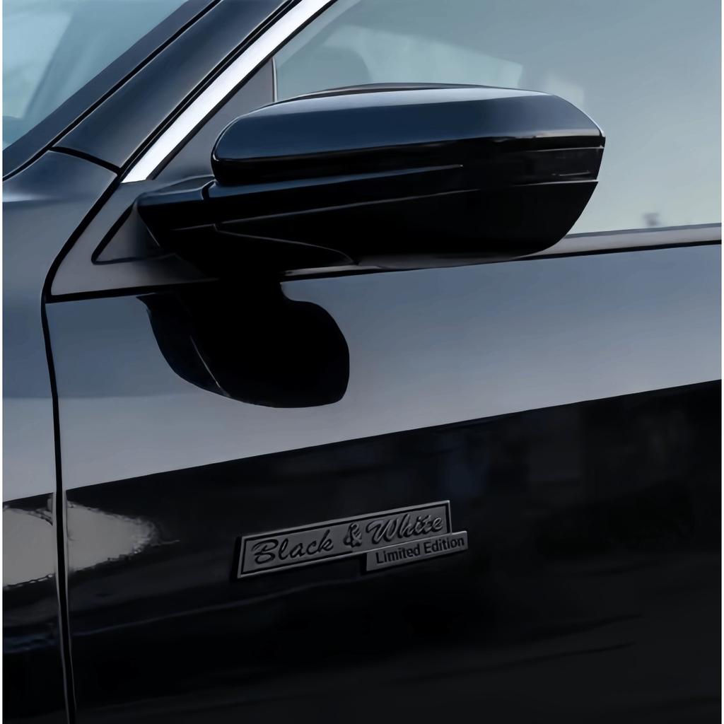 3D Metall Limited Edition Schwarz&Weiß Logo Abzeichen Aufkleber Seitenkotflügel Kofferraum Heck Emblem Aufkleber