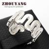 INS Flow Design Wire Drawing ring for women simple Process Rose Gold Color Ring Fashion Austrian Crystals  jewelry wholesale