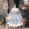 Adult Girl New Cute Sweet Student Long Sleeve Lolita Dress Performance Party Performance Dress