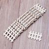 50pcs Wooden Fence Embellishment,Fence Shaped Wooden Scrapbooking Wooden Cutouts Wood Ornament for Crafts Projects, Home/Party Decorations
