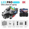 2025 New L22 PRO Drone 8K HD Professional Triple Camera Brushless Obstacle Avoidance Optical Flow Foldable RC Dron Toys Gifts