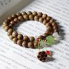 Argentina green sandalwood diy double lotus bracelet - premium wooden sandalwood prayer beads