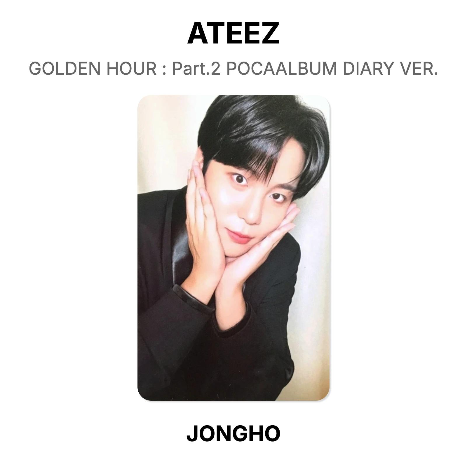 ATEEZ GOLDEN HOUR : Part.2 POCAALBUM DIARY VER. Official Photocard JONGHO