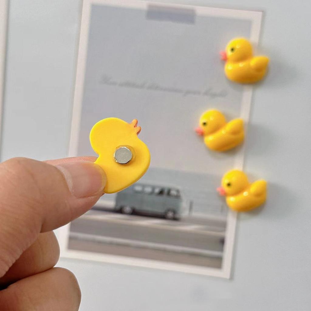 Creative Cute Cartoon Yellow Duck Magnetic Stickers for Office Home Kitchen Decorations Fridge Decor