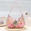 Embroidered flower shoulder bag, new trendy women's handbag, fashionable and simple underarm bag, one piece.