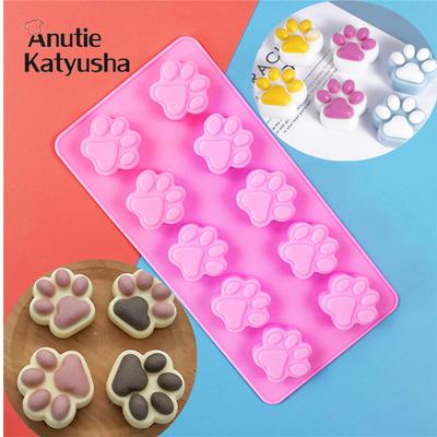 Lovely Dog Cat Paw Fondant Sugarcraft Cake Mold Chocolate Baking Mould Pudding Cookie Soap Molds Kitchen Tools