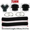 42mm 60mm 75mm 90mm Car Air Diesel Parking Heater 2x Air Outlet Vent + T/YPiece + Duct Pipe + 2x Clamps For Webasto Eberspacher