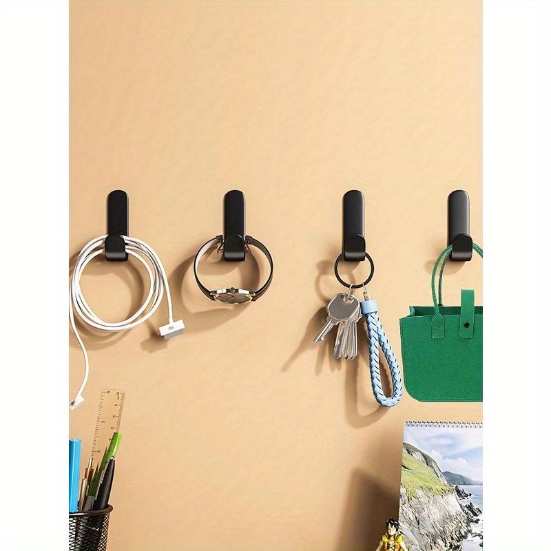 5pcs Adhesive Hooks, Coat Hooks, Adhesive Hangers, Wall Hooks, No Drilling Hooks for Hanging Bags, Towels, Loofahs, Keys, Hats, Kitchen, Bathroom