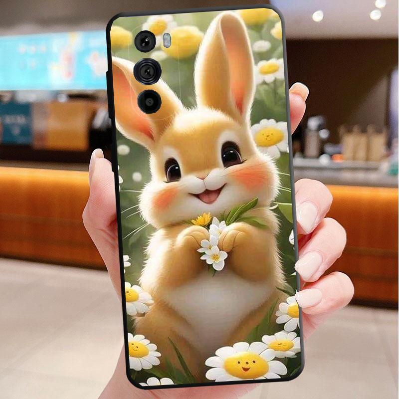 Rabbit Animal Phone Case For Motorola Edge 60 50 40 Pro 60 50 40 30 Ultra Neo Fusion Moto G Play G Stylus G Carcasas