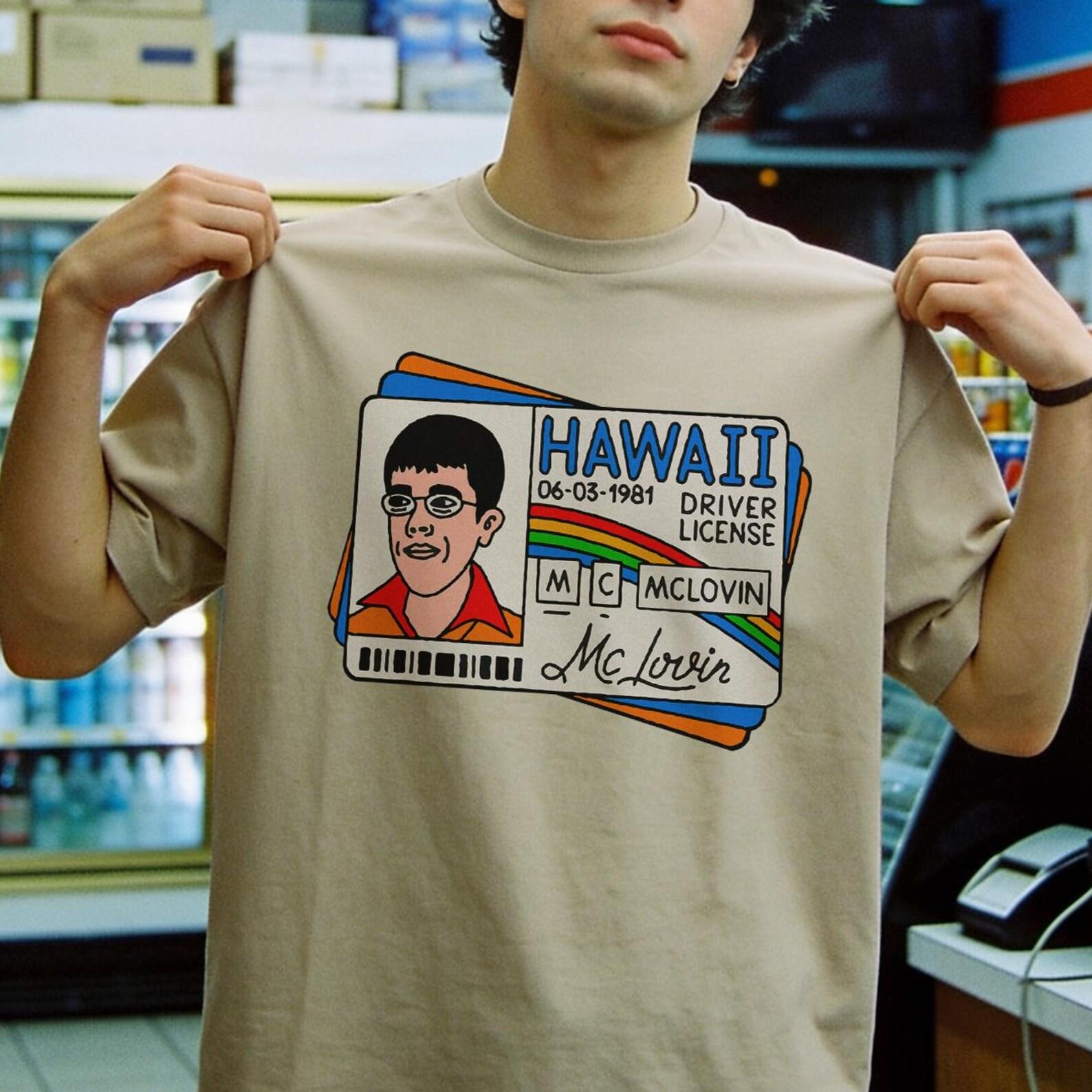 McLovin Driver s License Shirt, Funny Cult Classic Movie Graphic Tee 4XL