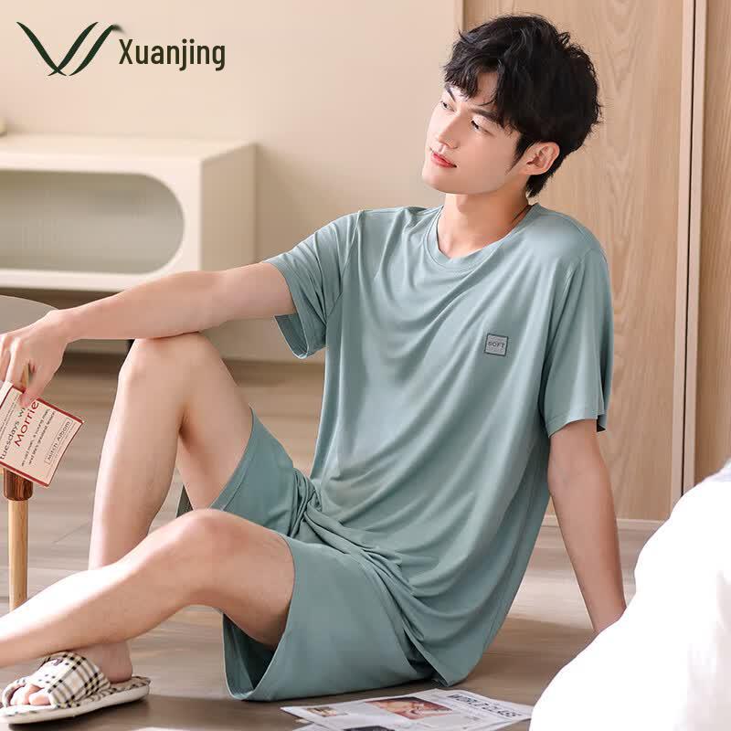 Men s Modal Cool-Touch Short Sleeve Pajama Set L