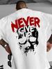 New Unisex Gothic Street Style Summer Tshirt with Skull Pattern Loose Casual Hiphop Style Made of  Pure Cotton Soft Material