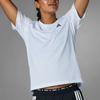 Adidas Three Stripes Color Block Round Neck Short Sleeve T-Shirt Women T-Shirts White IQ3876