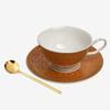 Vergoldetes Premium Knochenporzellan Kaffeetasse & Untertasse - Retro, Exquisit, Hochwertiges Geschenkset für den Hausgebrauch