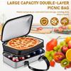 Double Layer Insulated Picnic Bag Large Capacity Portable Travel Food Warmer Lasagna Pizza Lunch Bag for Outdoor Party Picnic