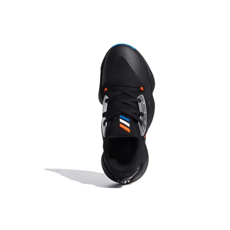 adidas Harden Vol. 4 Big Kids 'Barbershop' (Unisex) Core Black / Silver Metallic / Bright Blue Kids' Basketball Shoes EF2052