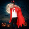 Cosplay Costume Demon Cloak Headband Set Smock Style Party Masquerade Cloth  Children