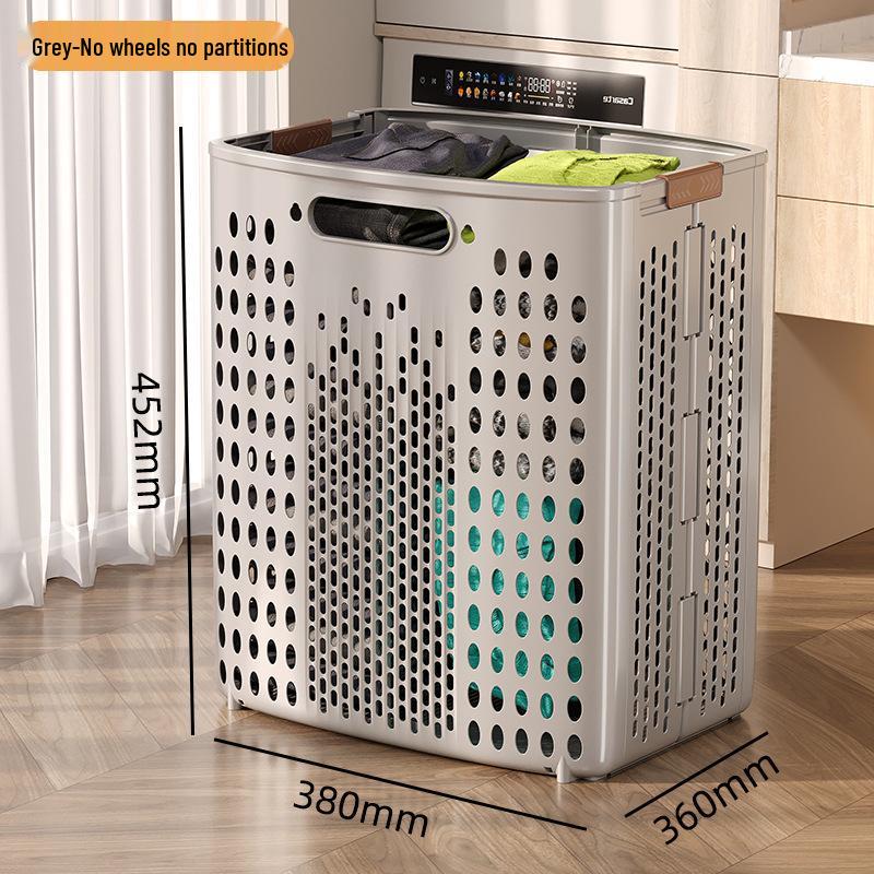 Extra Large Foldable Laundry Basket with Wheels - High Capacity, Movable & Durable