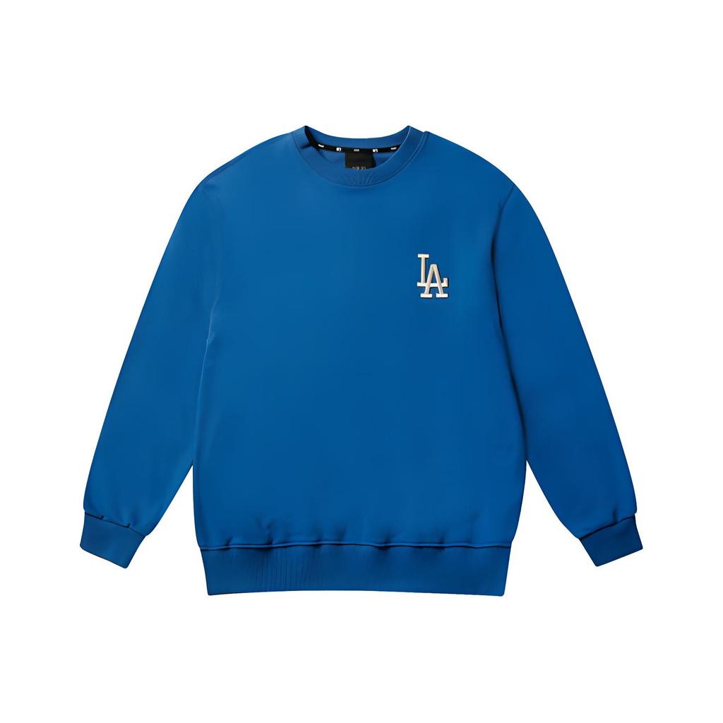 MLB X Disney Cartoon Letter Crew Neck Long Sleeve Sweatshirt Unisex Sweatshirt Blue 31MTK1041-07U