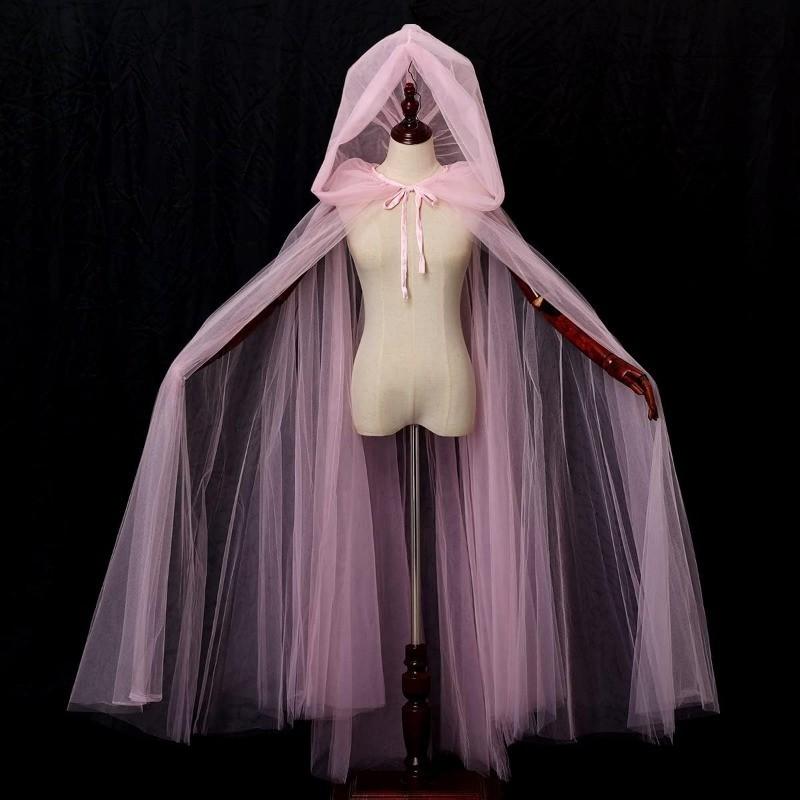 New Mesh Cloak Halloween Cape With Hood For Unisex Cosplay And Costume Parties
