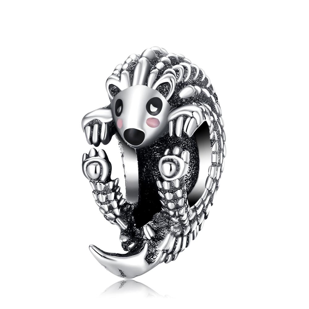 Cute Cartoon Animal Charms 925  Silver Dragon Bear Dog Quirky Funny Pendent Metal DIY Beads Necklace Bracelet Creativity