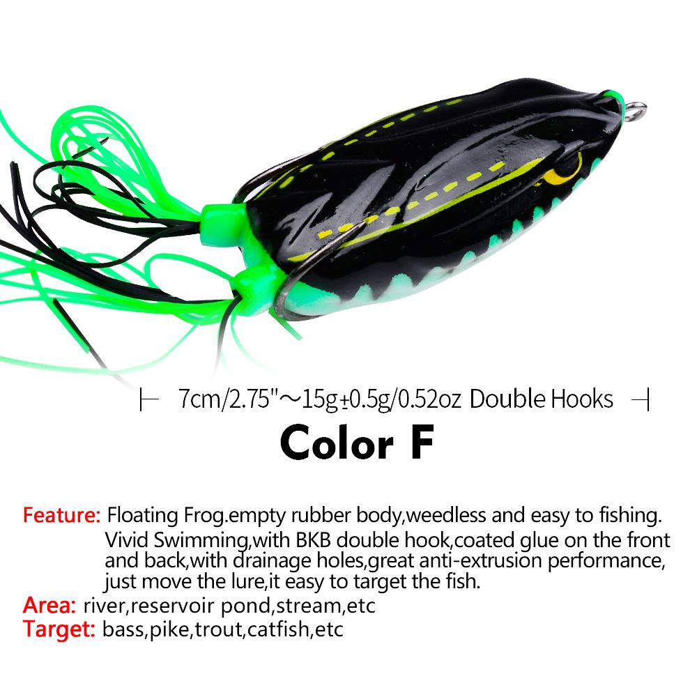Thunderfrog Simulation Lure Bait 7cm 15g Floating Water Thunderfrog Black Fish Black Pit Long-range Floating Water Frog Bait Fake Bait