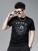 European Station 2025 Summer New High-End Short-Sleeve T-Shirt for Men with Embroidery and Rhinestones, Fashionable Youth Top