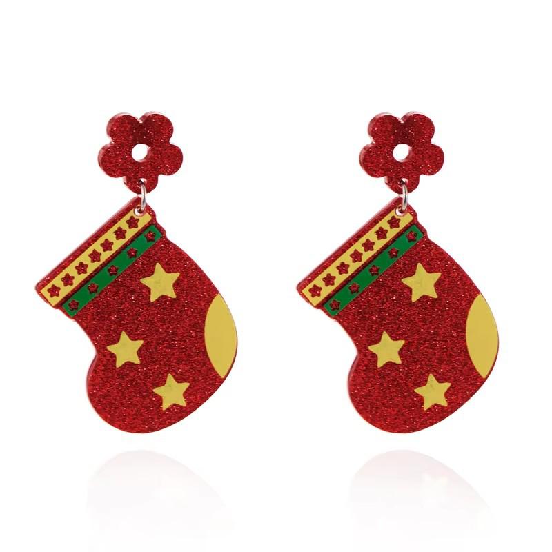 

European & American Christmas Tree Acrylic Earrings - Cute, Versatile Holiday Party Accessories