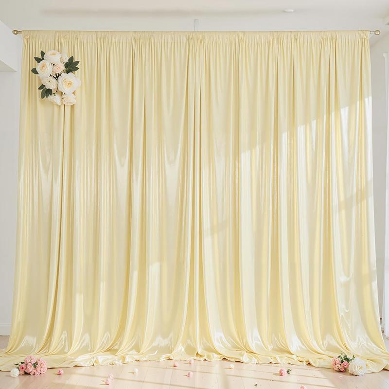 1PC Satin Backdrop Curtains Baby Shower Photo Background Drapes for Birthday Party Wedding Arch Stage Back Drop Cloth Decoration