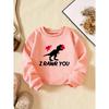 Kids Sweatshirt Round Neck Sweatshirt Creative Letter Pattern Fashionable Casual Sports Shirt Suitable for Daily Party Vacation Gifts
