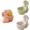 Egg Cups for Soft Boiled Eggs, Easter Egg Holder Soft Boiled Egg Cups Creative Egg Display Stand Ceramic Rabbit Bunny Egg Cup Holder for Home Decor