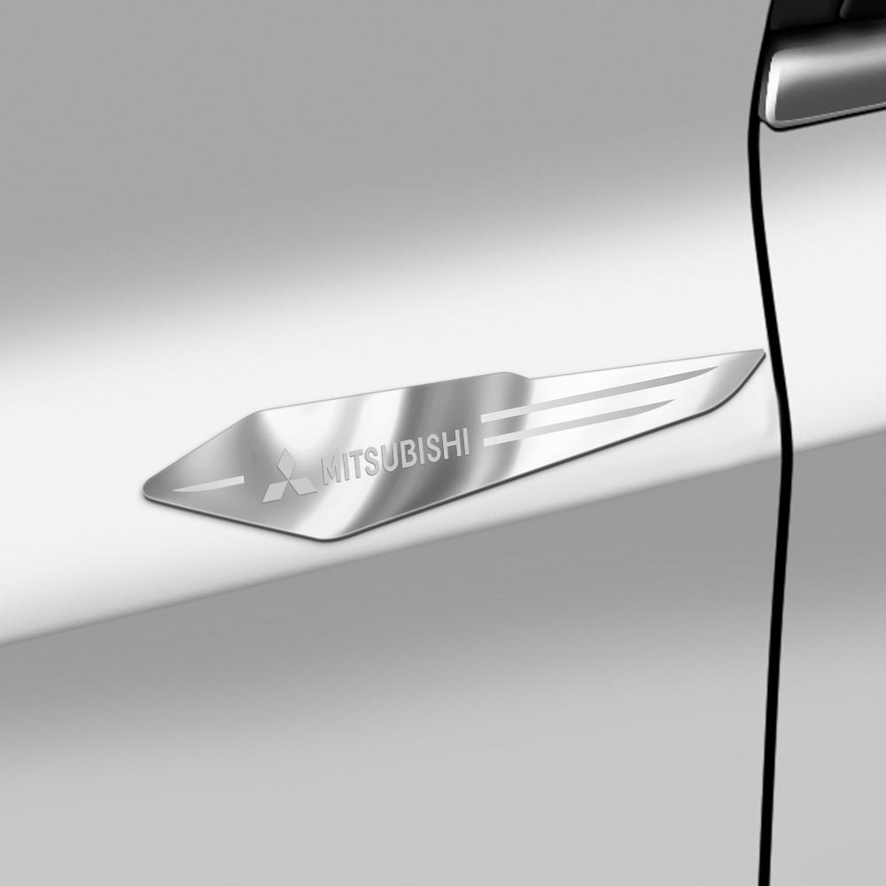 Wzvc4 2 Stück Reflektierende Auto-Embleme Seitenkotflügel Karosserie-Dekorationsaufkleber Für Mitsubishi Ralliart Lancer EX Outlander ASX Competition V73
