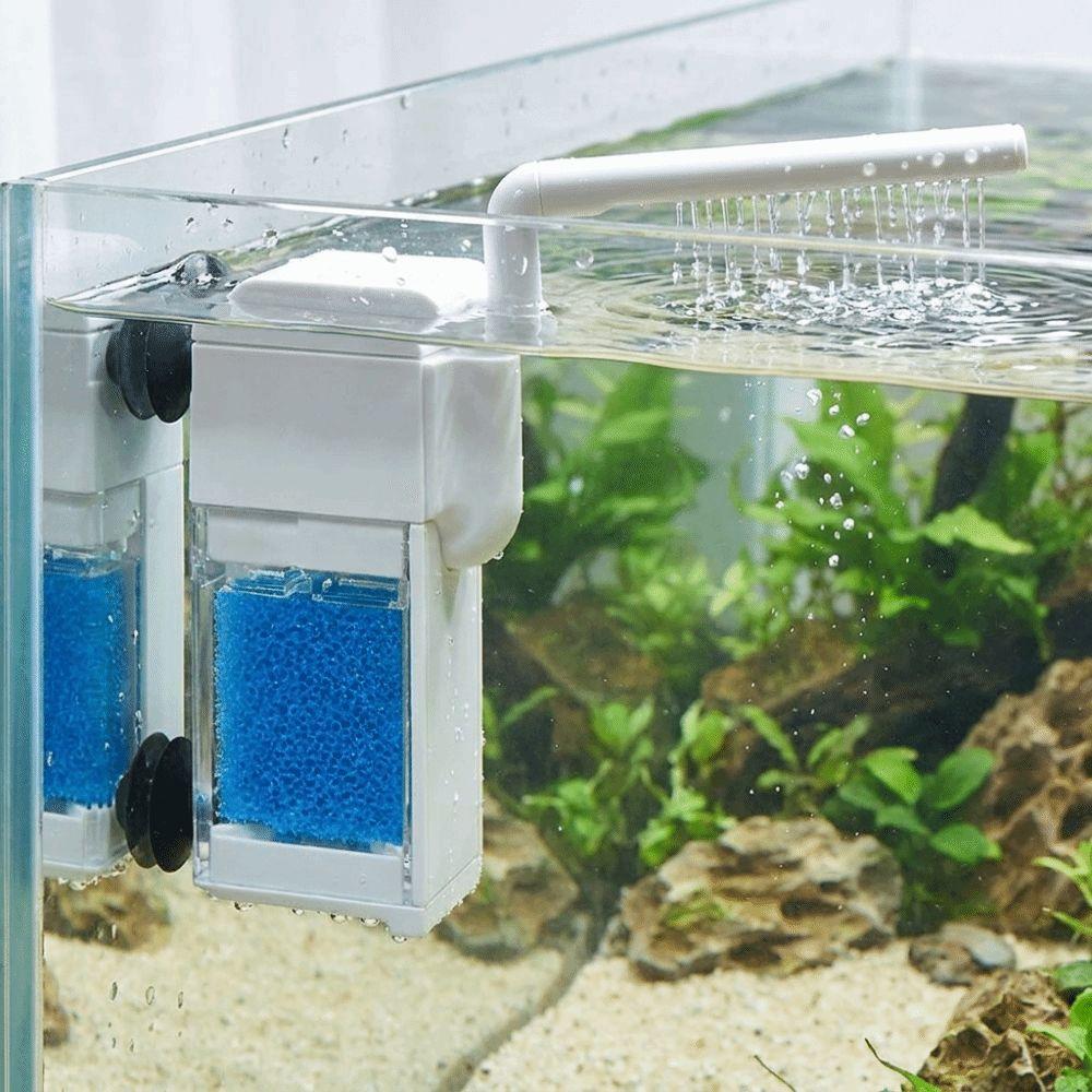 Wall-Mounted Fish Tank Filter Silent Oxygen Pump Rainy Sponge Filter Small Aquarium