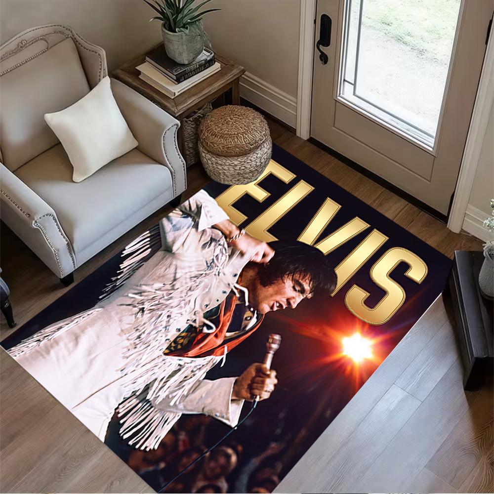 Elvis Presley Performance Carpet Design for Foyer Dormitory Decorate room Playrooms Antislip Carpet Anime Office Decor Perfect Gift for Women/Men