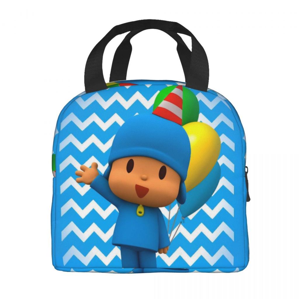 Pocoyoes Cartoon Comdy Accessories Insulated Lunch Bag For School Food Box Portable Thermal Cooler Lunch Boxes