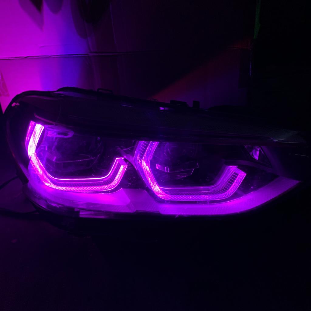 Lemon Yellow DRL LED Modules For BMW G01 X3 G02 X4 F97 X3M F98 X4M CSL Daytime Running Lights Adaptive LED Angel Eyes 7466107