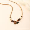 Hand Woven Rope Pendant Necklace Chinese Style Retro Sweater Chain For Women