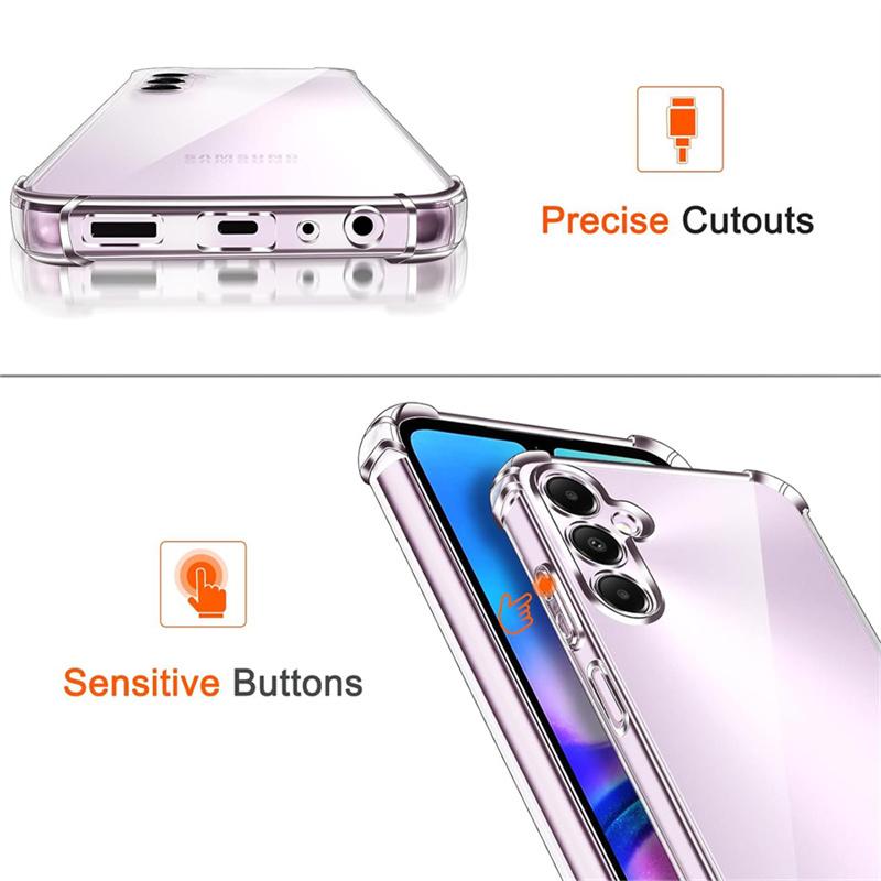 Super Full Body Protect Airbag Soft Clear Handyhülle für Samsung Galaxy S23 S24 Plus s24+ Ultra M14 M34 A15 A25 A35 A55 A05 A05S 4G 5G
