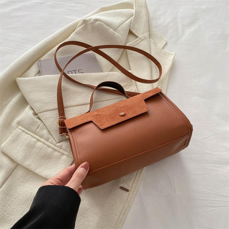 Chic Small Square Bag For Women In Black Brown Khaki Unique Stylish Design