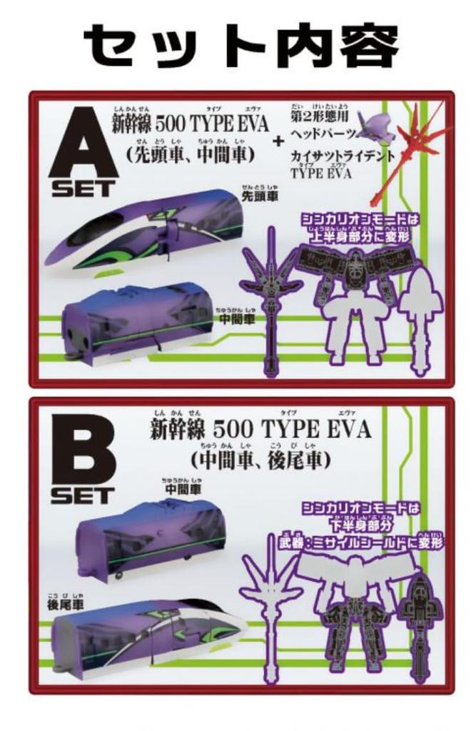 Shinkalion 500 TYPE EVA Typ von 2 im Change! (500 Eva) [Satz (Vollständiger Satz)] Keine Box.