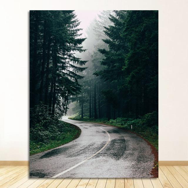 Print Mountain Forest Tree Nature Landscape Wall Art Painting Decoration Picture Home Decor Scandinavian Canvas Poster Nordic