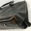 TAKEO KIKUCHI All Leather Briefcase Business Bag Dark Brown with Divider(USED)