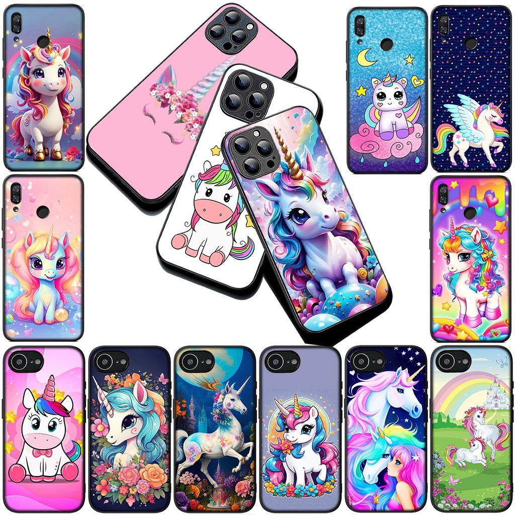 Comics Unicorn Horse Rainbow Phone Cover for Motorola Moto G55 G45 G75 G85 G13 Edge 50 30 Fusion 40 NEO Ultra Pro Soft Case