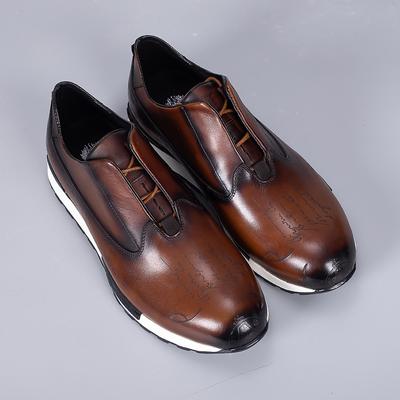 Luxusní pánské tenisky pravá kůže na šněrování Pohodlné Oxford Vintage Ležérní boty pro muže Venkovní vycházková plochá obuv