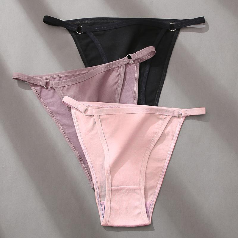 3Pcs/set Women's Cotton Panties Low Waist Bikini Briefs M-2XL Ladies Underwear Female Soft Solid Underpants Lingerie New