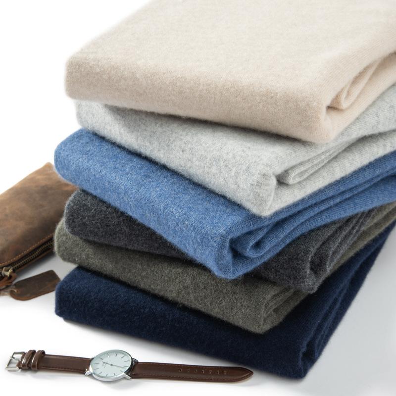 High-necked Cashmere Sweater, Loose Pullover, Bottom Lapel Sweater, Knitted Sweater.