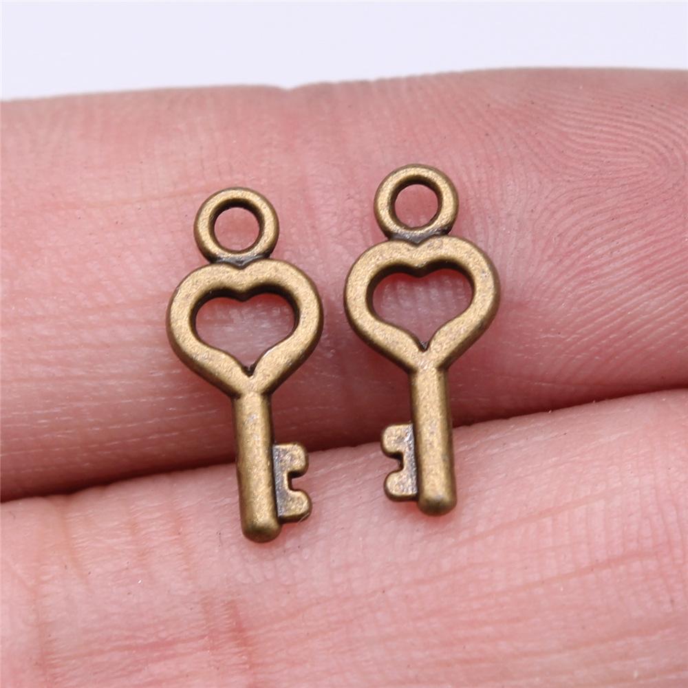 40pcs Cute Small Key Charms For Jewelry Making DIY Crafts Making Findings Handmade Tibetan Jewelry