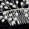 Luxury Vintage Bride Hair Accessories Handmade Pearl Wedding Jewelry Comb