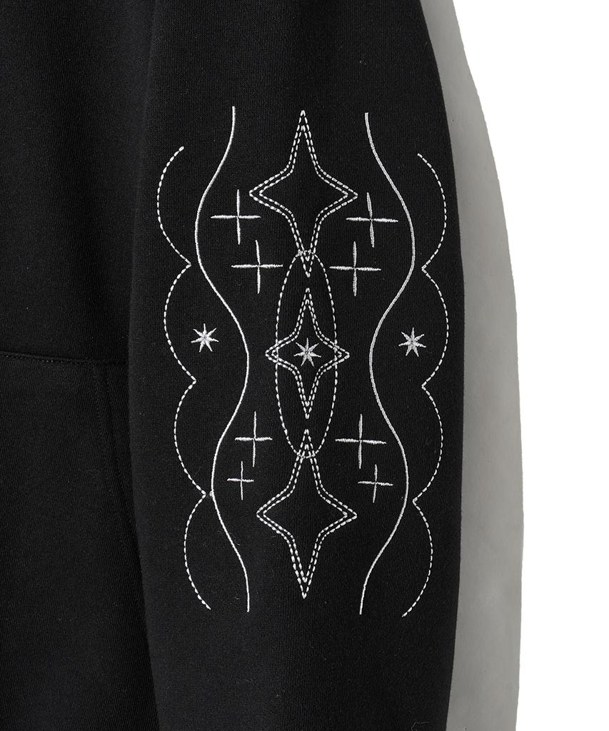 Starlight Embroidered Hoodie Black