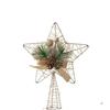 Glitter Christmas Tree Top Star Five-pointed Star Christmas Tree Ornaments  Christmas Decoration